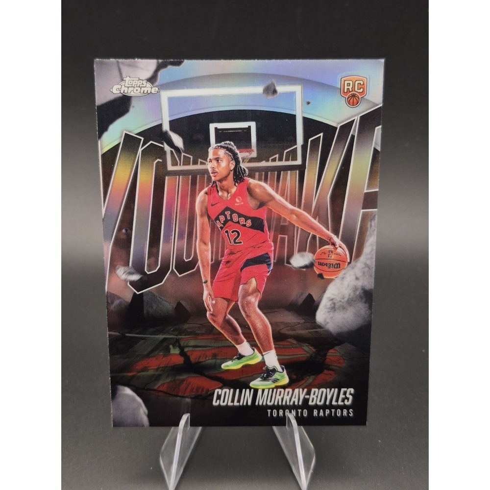2025 Topps Chrome‎ Collin Murray-Boyles #YQ-9 Youthquake Refractor (RC) Raptors